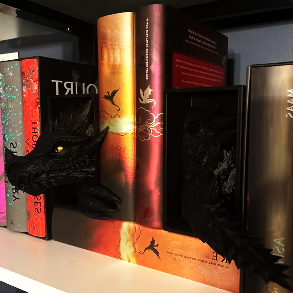 2pcs Bookshelf Dragon Decor