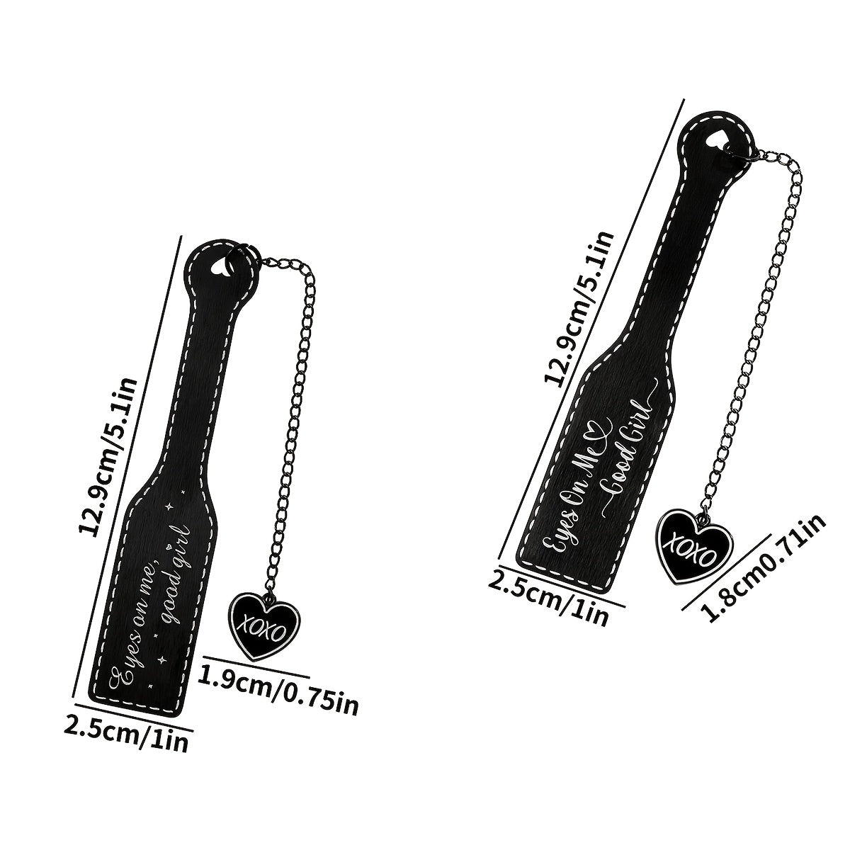 Smutty Metal Paddle Bookmark x2