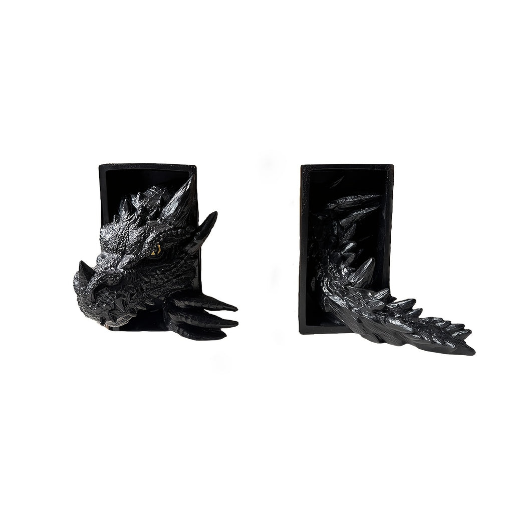 2pcs Bookshelf Dragon Decor