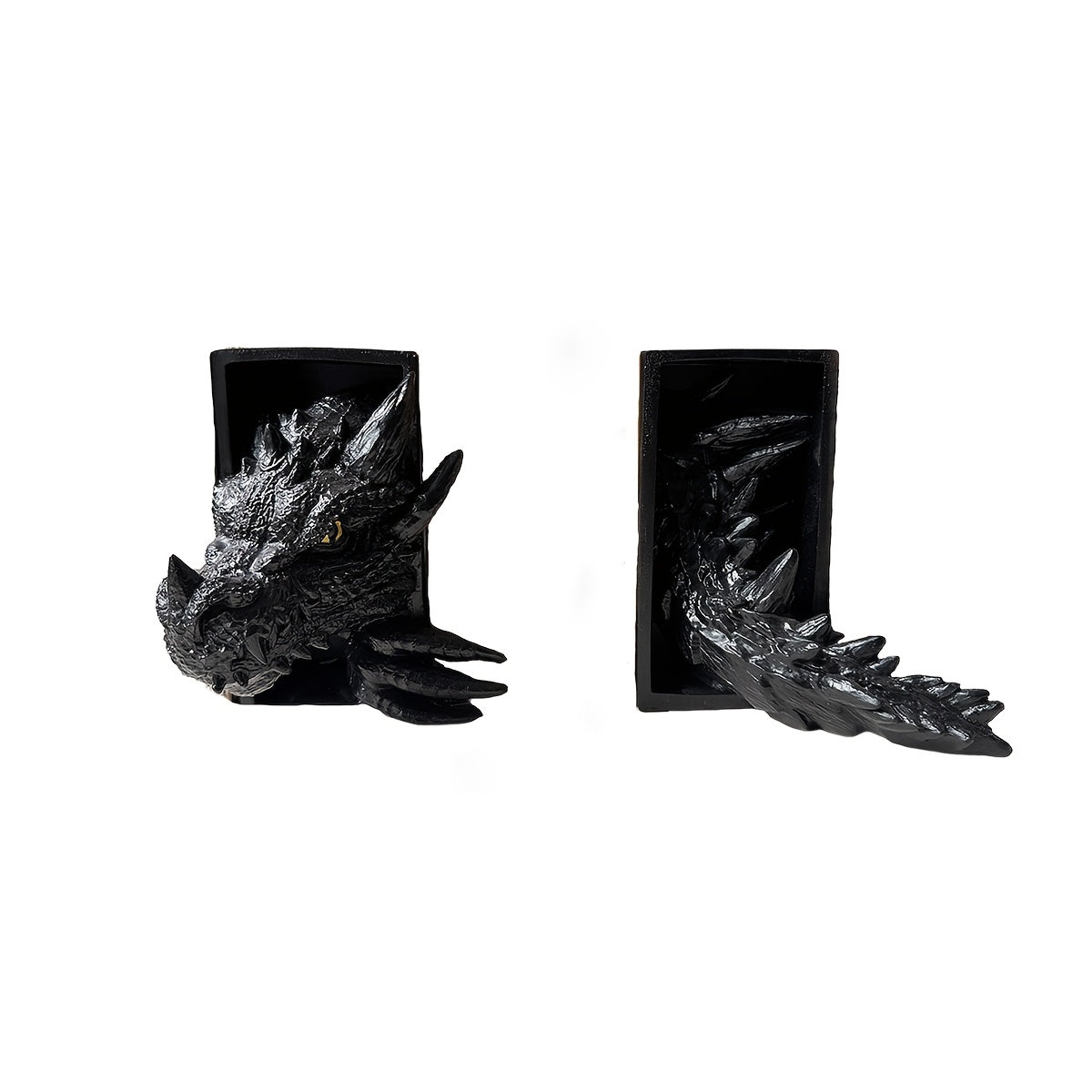 2pcs Bookshelf Dragon Decor