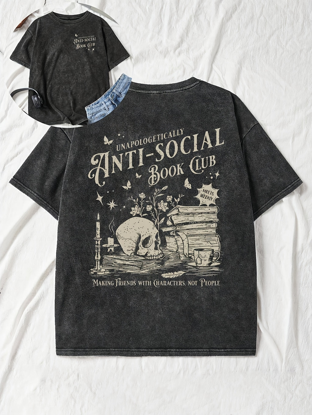 "Unapologetically Anti-Social Book Club" Tee