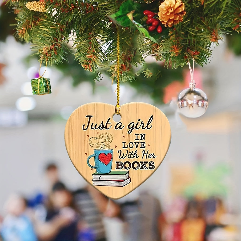 1pc Heart-Shaped Bookshelf Ornament