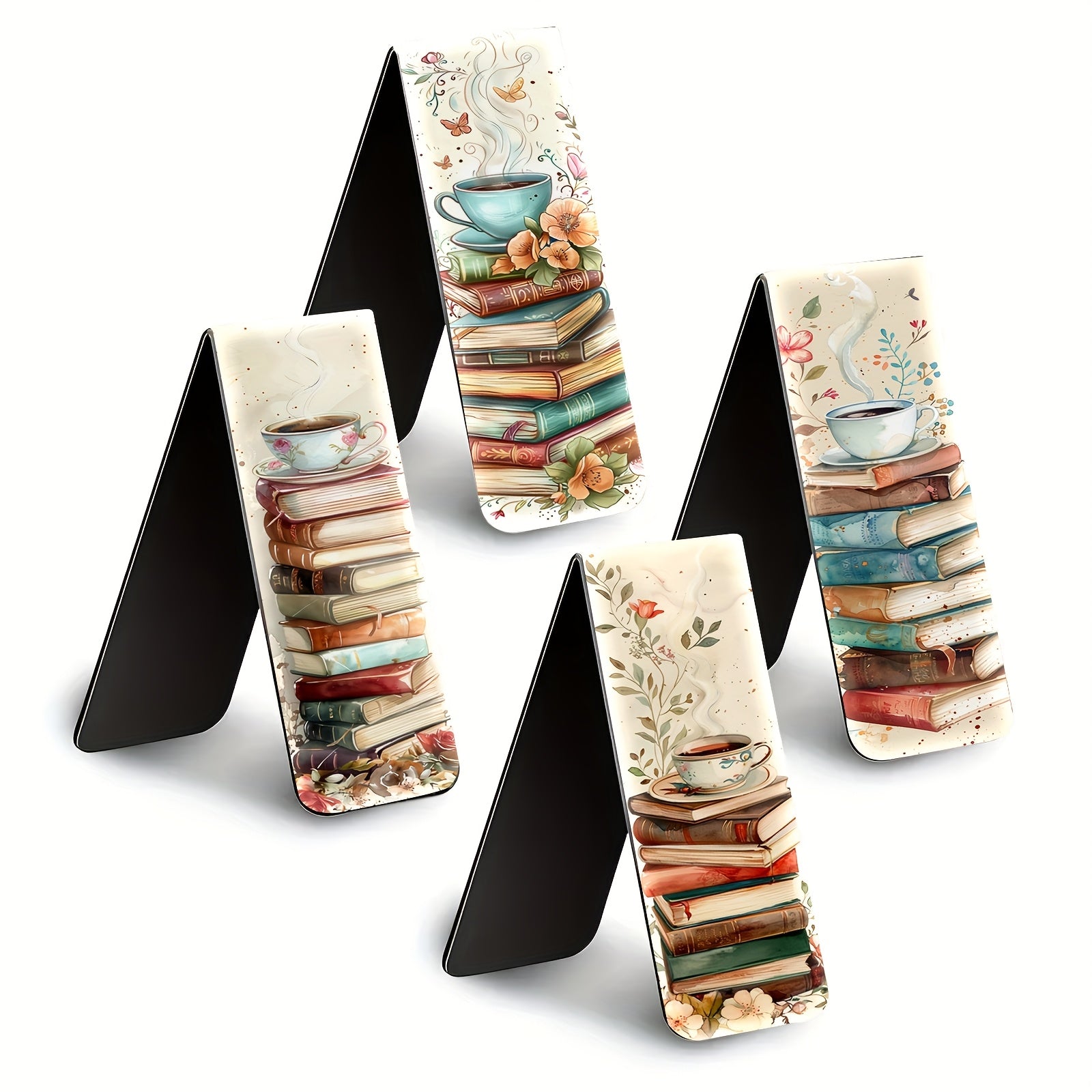 4pcs Magnetic Bookmark Set
