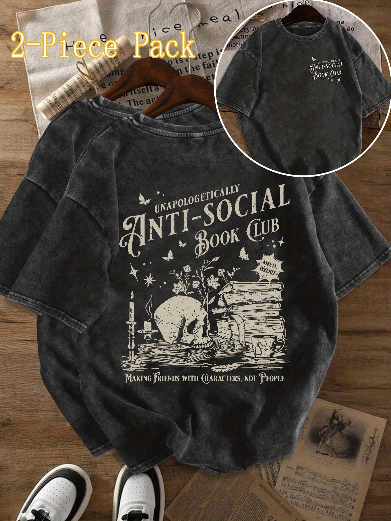 "Unapologetically Anti-Social Book Club" Tee