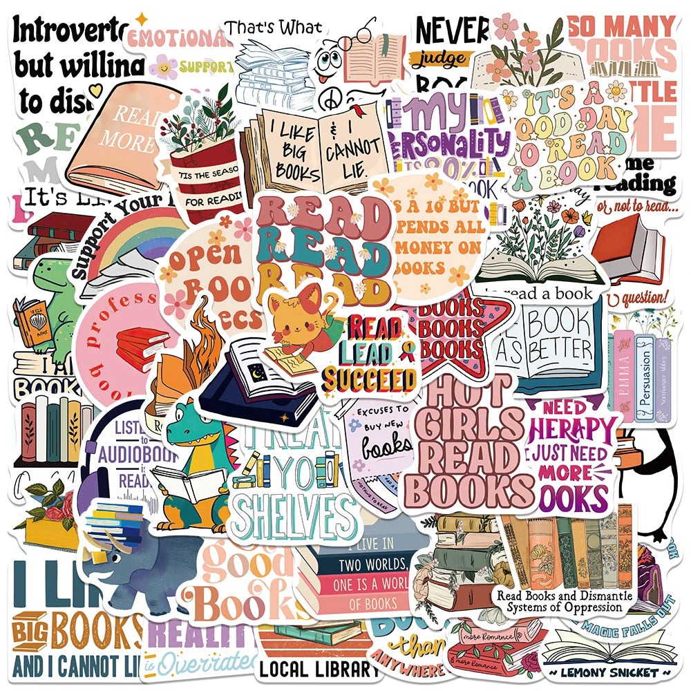 50PCS Smutty Dark Romance Bookish Stickers