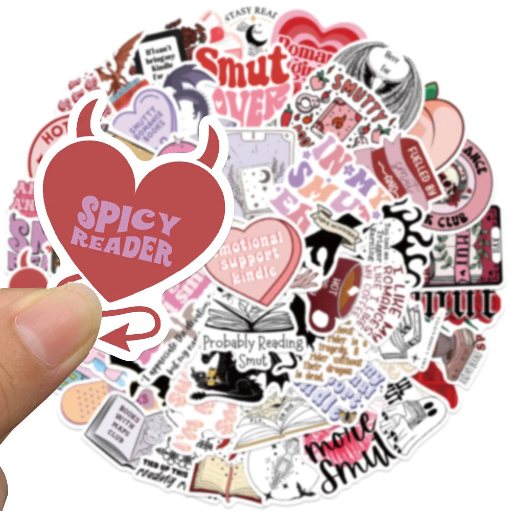 50PCS Smutty Dark Romance Bookish Stickers