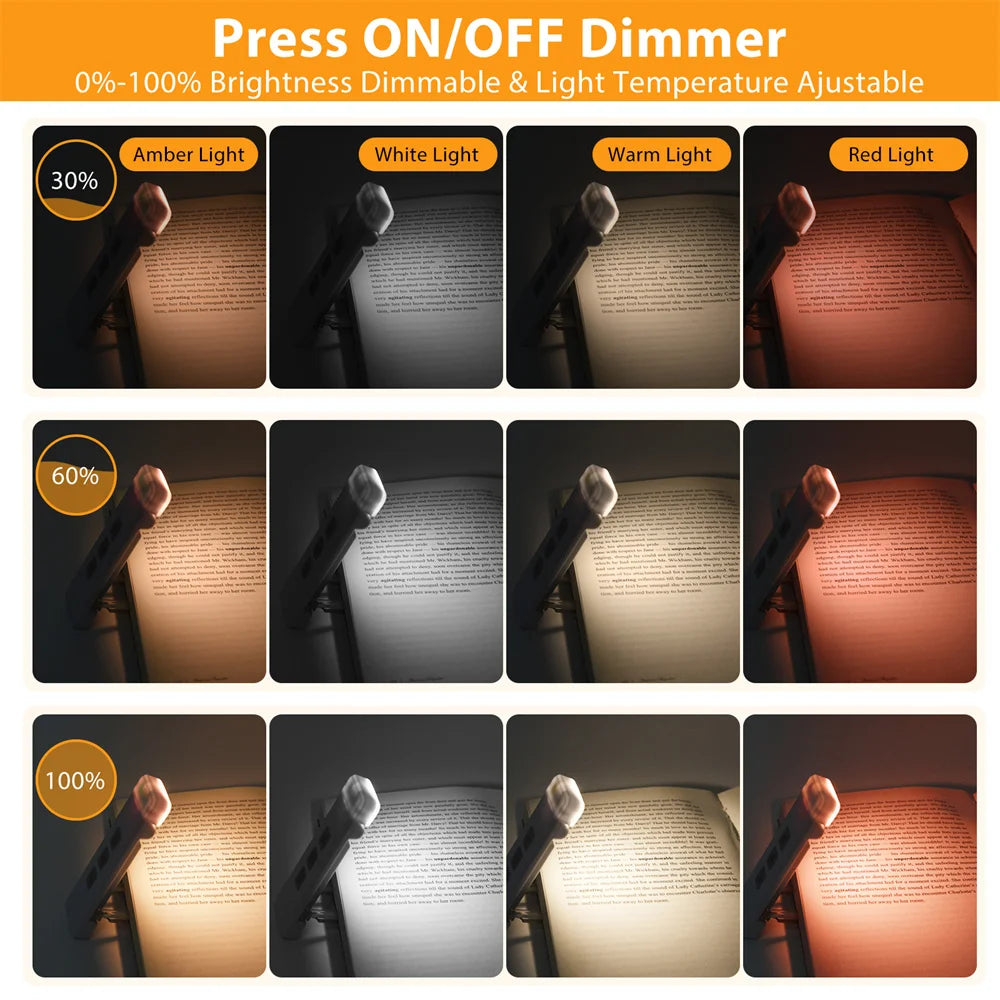 Clip-on Bookmark Book Light
