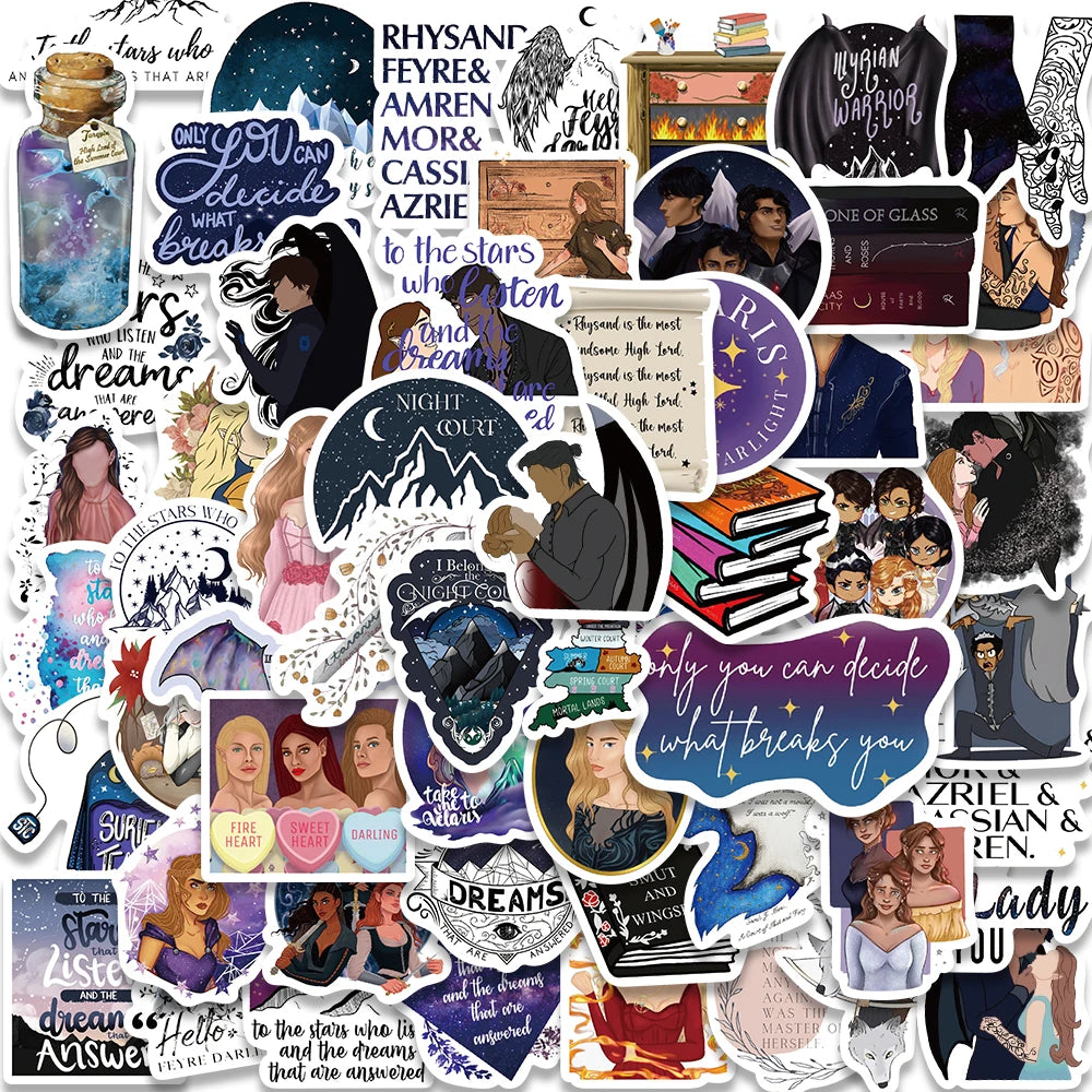 50PCS Smutty Dark Romance Bookish Stickers