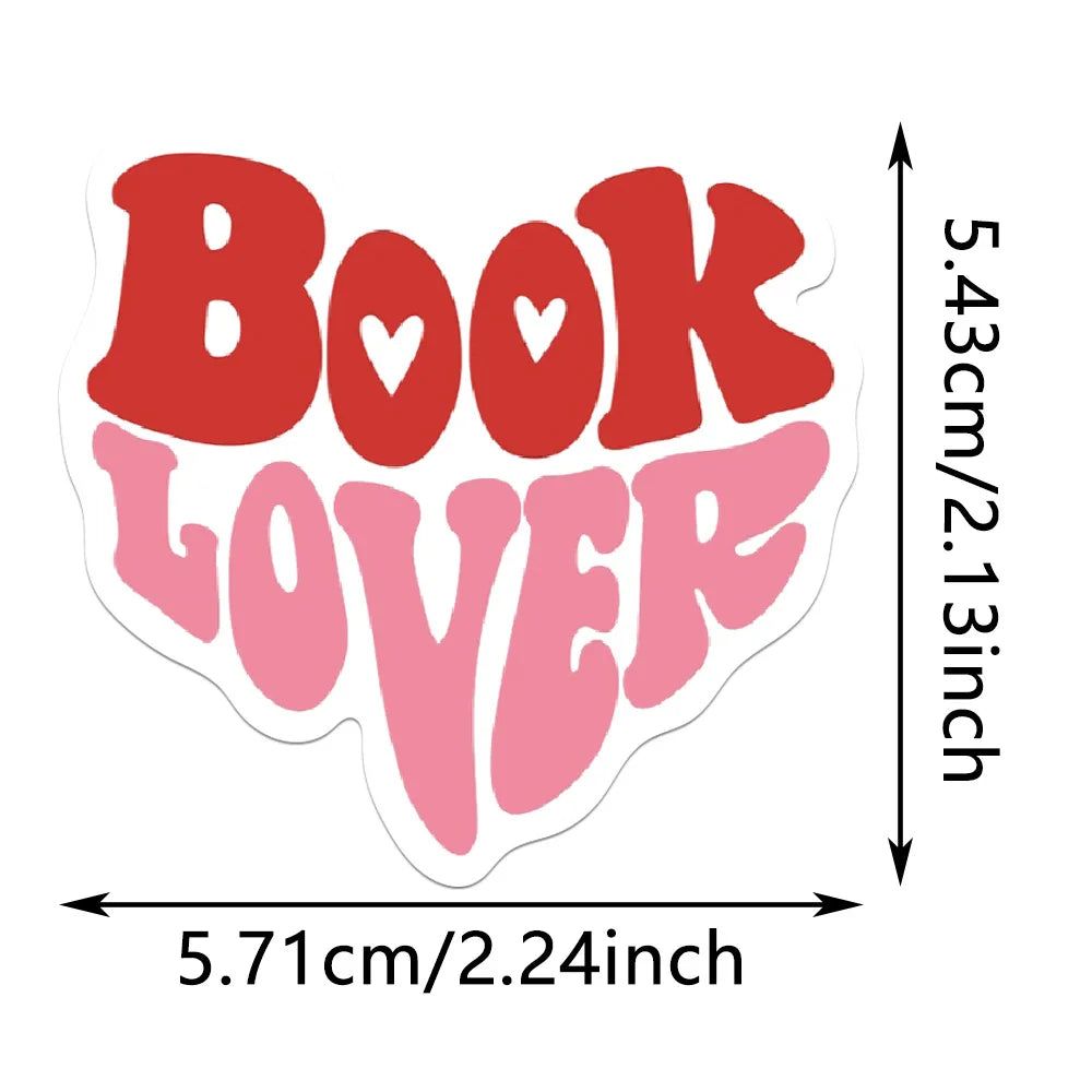 Pink Book Reading Stickers 10/25/50pcs