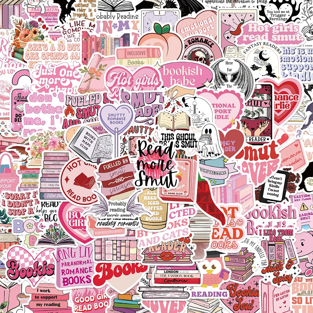 50PCS Smutty Dark Romance Bookish Stickers