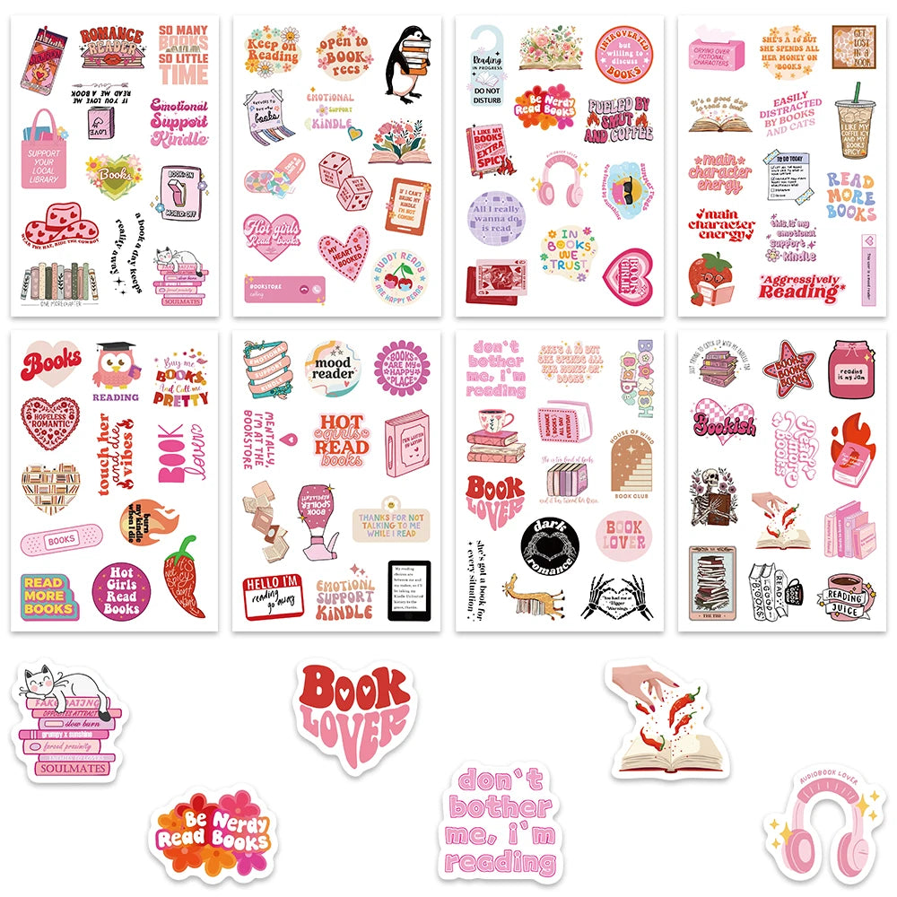 50PCS Smutty Dark Romance Bookish Stickers