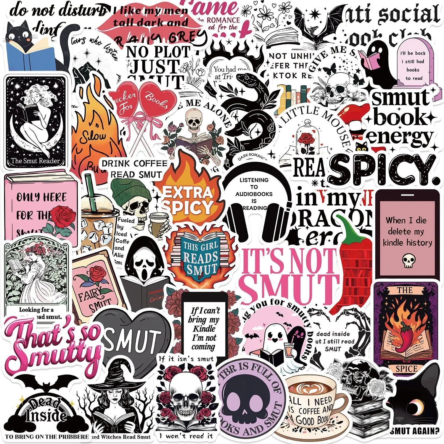 10/50/100pcs Mix Smut Dark Romance Stickers