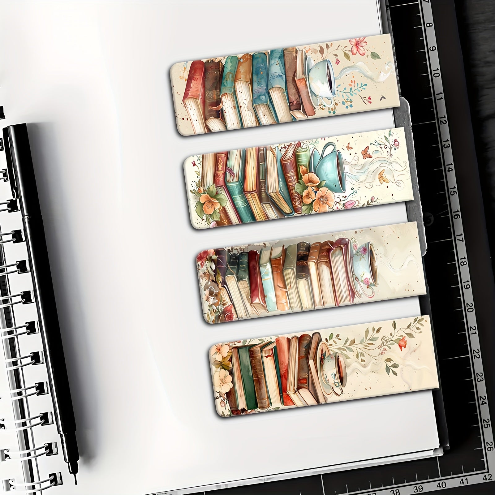 4pcs Magnetic Bookmark Set